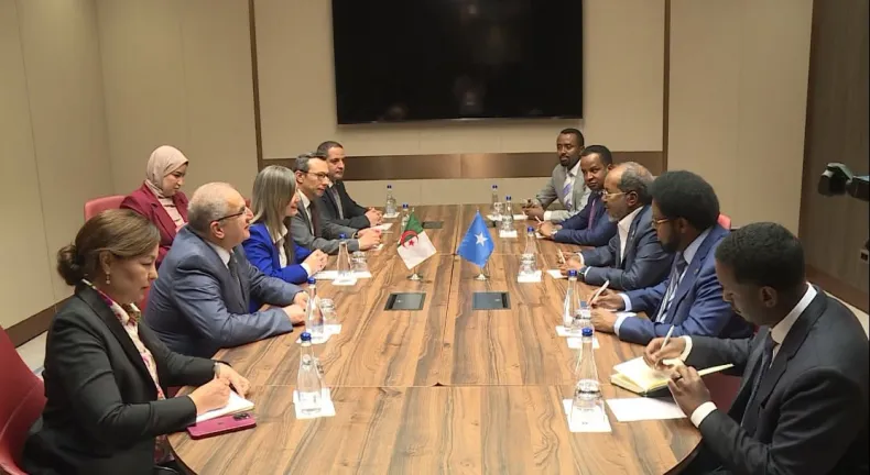 Somali President Meets Algerian Assembly President in Belgrade